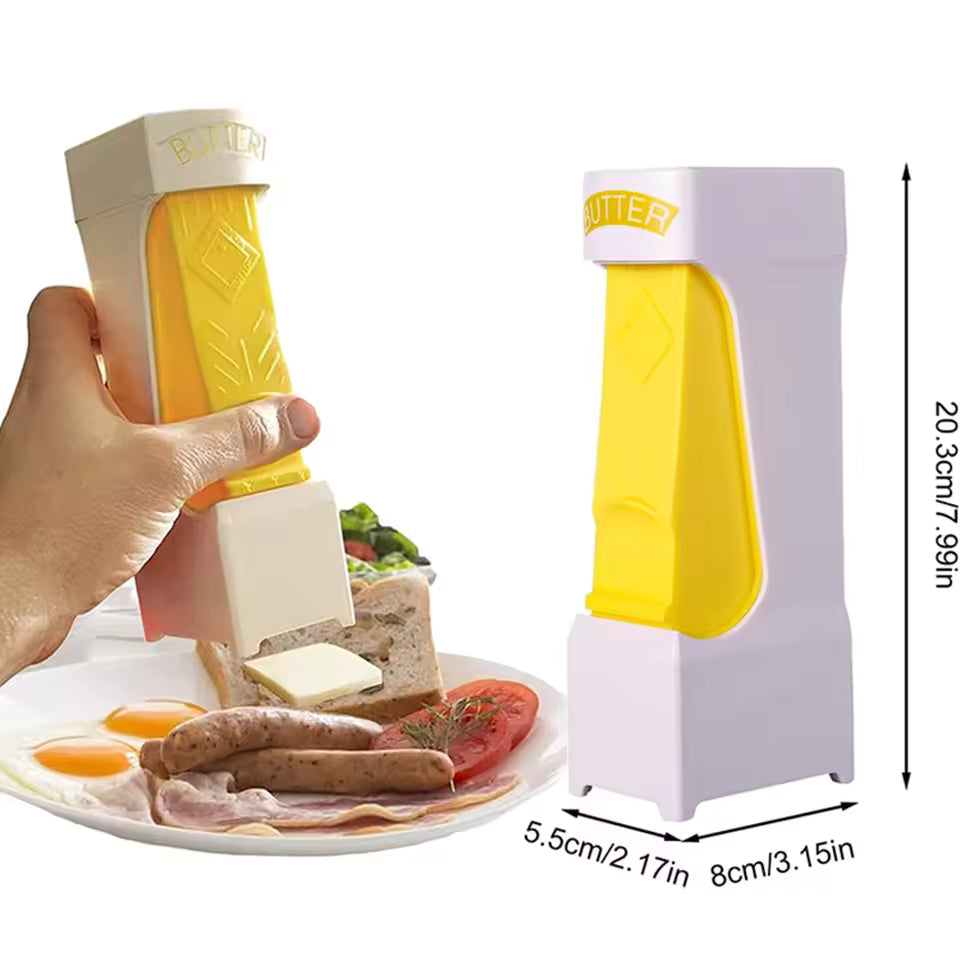 Cheese & Butter Slicer with Stainless Steel Blade – Food Grade One-Button Butter Cutter Kitchen Utensil