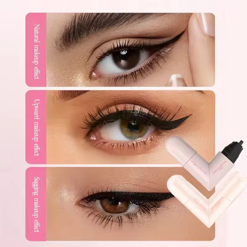 Rotating Eyeliner Stamp Pen, Waterproof, Sweat-Resistant, One-Touch Application Liquid Eyeliner, Smudge-Proof, Daily Makeup