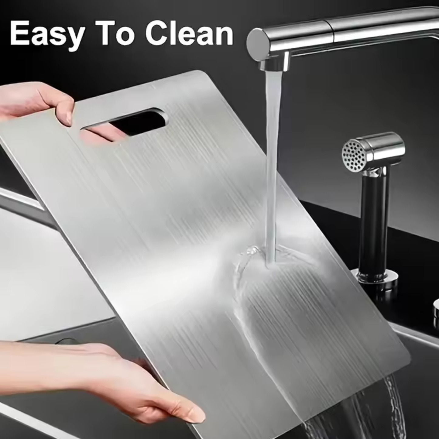 Titanium Cutting Boards for Kitchen, Stainless Steel Cutting Board, 316 Stainless Steel Double-Sided Food Grade Cutting Board