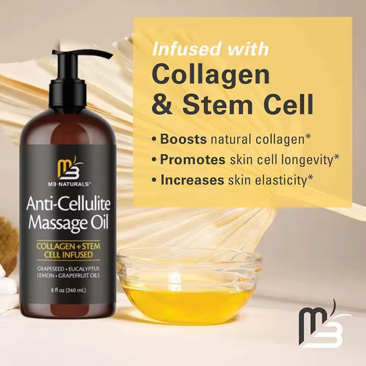 Anti-Cellulite Massage Oil 240ml – Deeply Nourishing, Firming & Moisturizing Body Oil for Smooth Skin