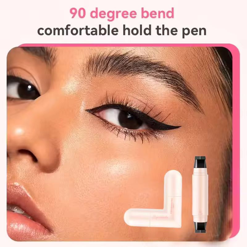 Rotating Eyeliner Stamp Pen, Waterproof, Sweat-Resistant, One-Touch Application Liquid Eyeliner, Smudge-Proof, Daily Makeup
