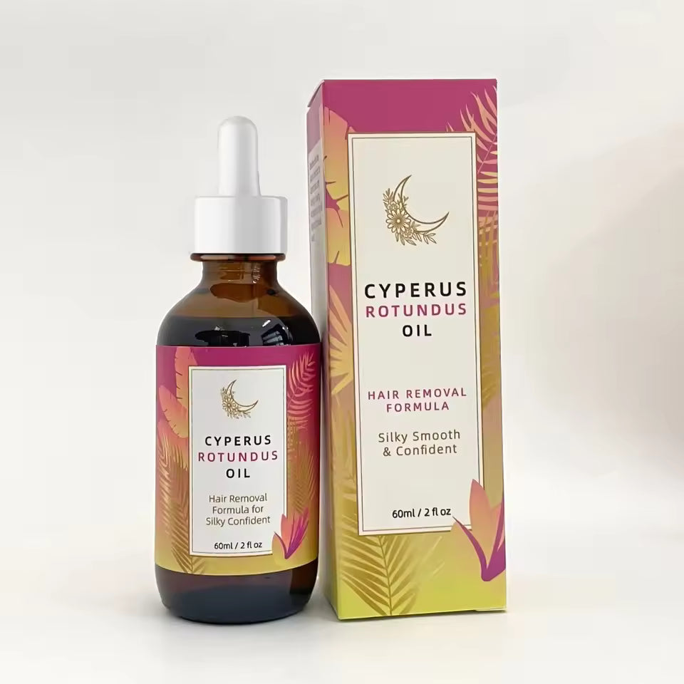 Natural Cyperus Rotundus Oil 60ml Hair Reduction 100% Pure Essential Oil Slow Facial Body Hair Growth Original Body Care Oil