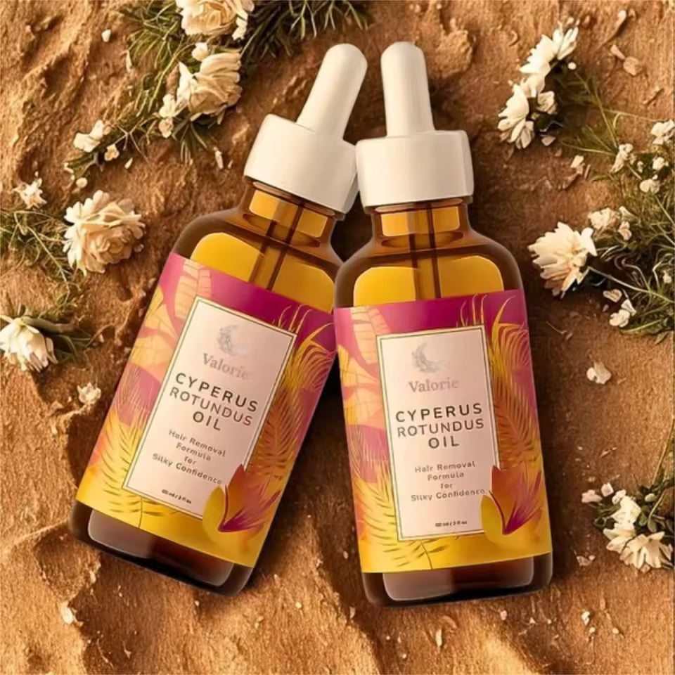 Natural Cyperus Rotundus Oil 60ml Hair Reduction 100% Pure Essential Oil Slow Facial Body Hair Growth Original Body Care Oil