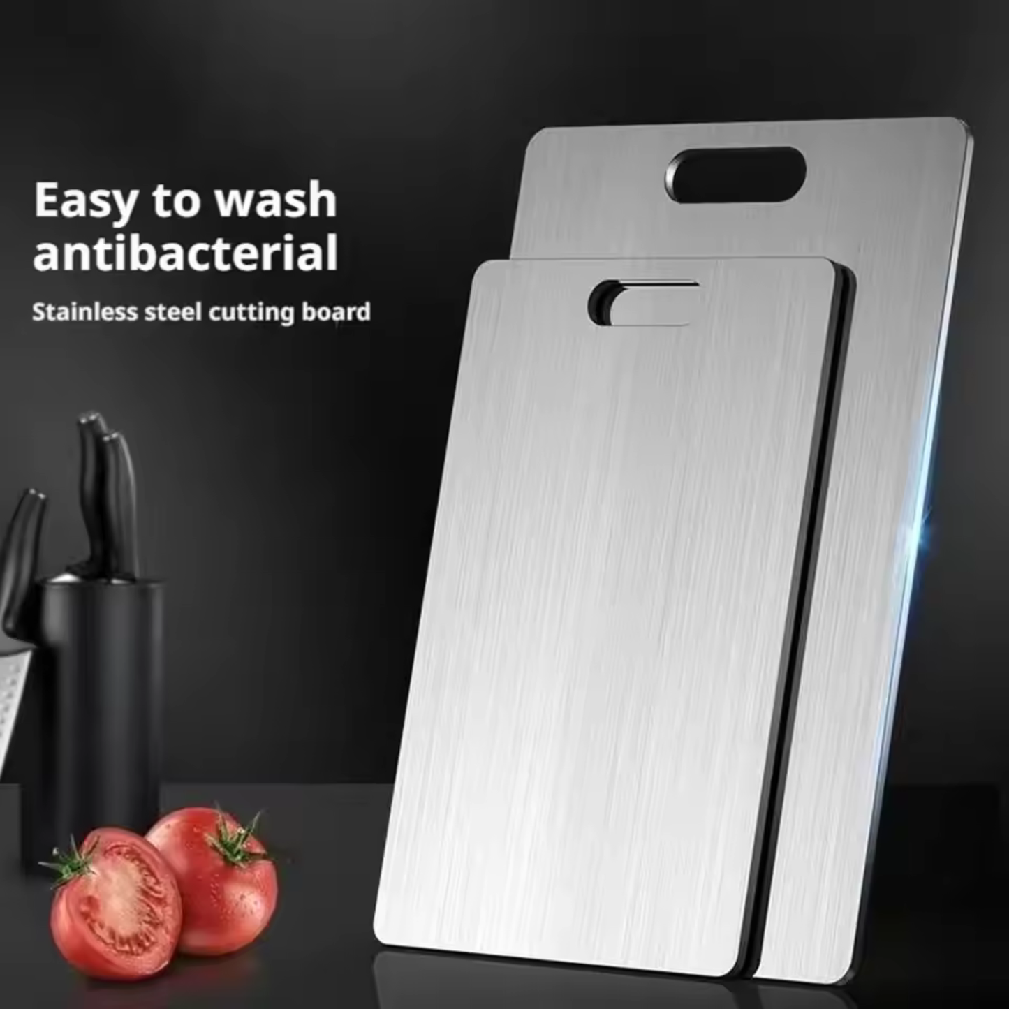 Titanium Cutting Boards for Kitchen, Stainless Steel Cutting Board, 316 Stainless Steel Double-Sided Food Grade Cutting Board